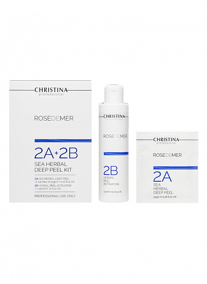 Christina Rose de Mer Sea Herbal Deep Peel Kit – Набор для пилинга (порошок х 20 саше + 2 активатора)