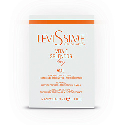 VITA C SPLENDOR + GPS VIALS — Ампулы с витамином с и протеогликанами LeviSsime, 6×3 мл ампулы