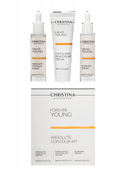 Christina Forever Young Absolute Contour Kit – Набор Forever Young «Совершенный контур» (Сыворотка «Совершенный контур», 30 мл / 3-гиалуроновая сыворотка, 30 мл / Ремоделирующий крем для контура лица и шеи, 50 мл)