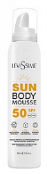 SUN BODY MOUSSE SPF50 — Солнцезащитный мусс для тела с активатором загара SPF50 LeviSsime, 200 мл