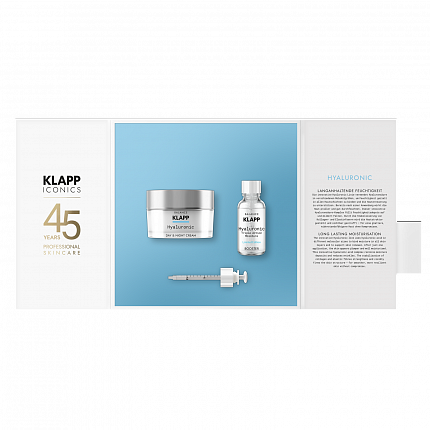 KLAPP Подарочный набор Iconics Hyaluronic (крем для лица 50 мл, бустер 20 мл), 1 шт